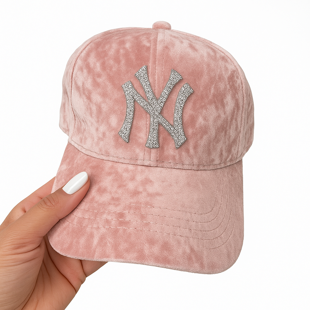 Crushed Velvet Yankee Hat