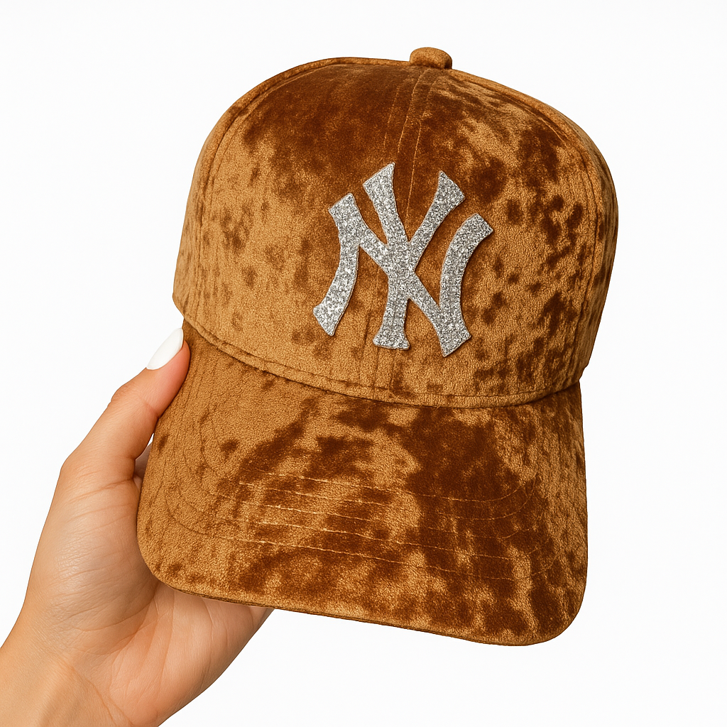 Crushed Velvet Yankee Hat